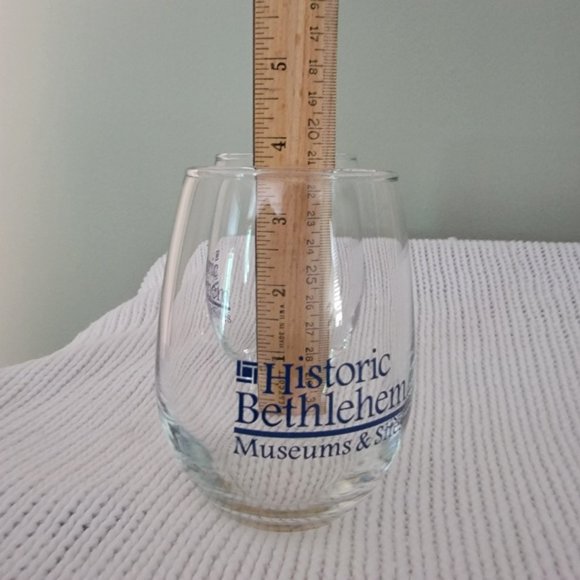 Historic Bethlehem Stemless Wine Glasses Set of 4 - Picture 4 of 5